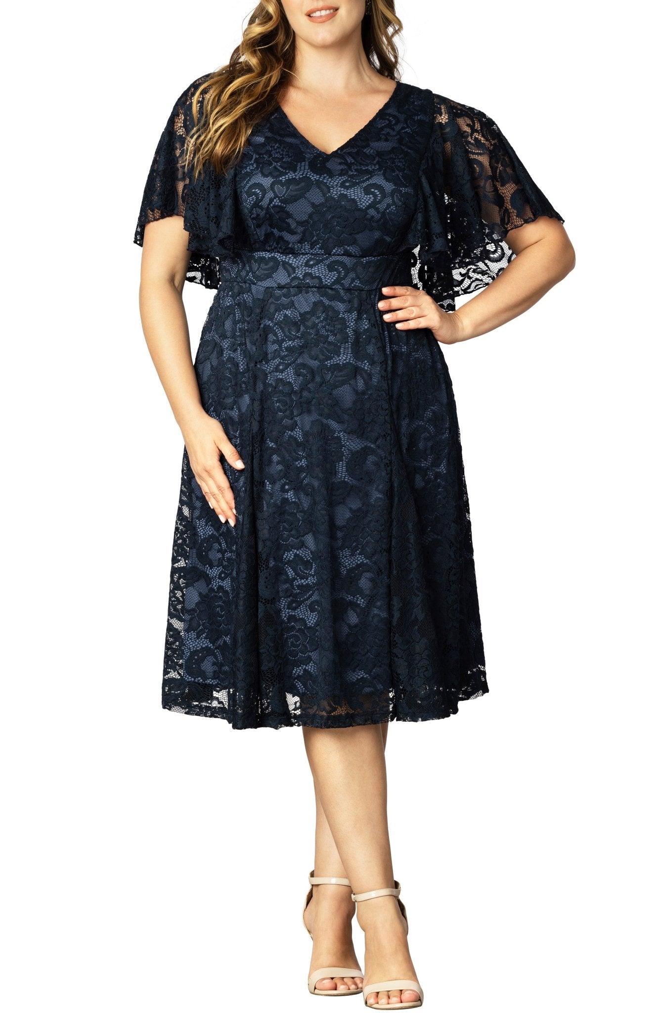 Camille Lace Cocktail Dress - Plus