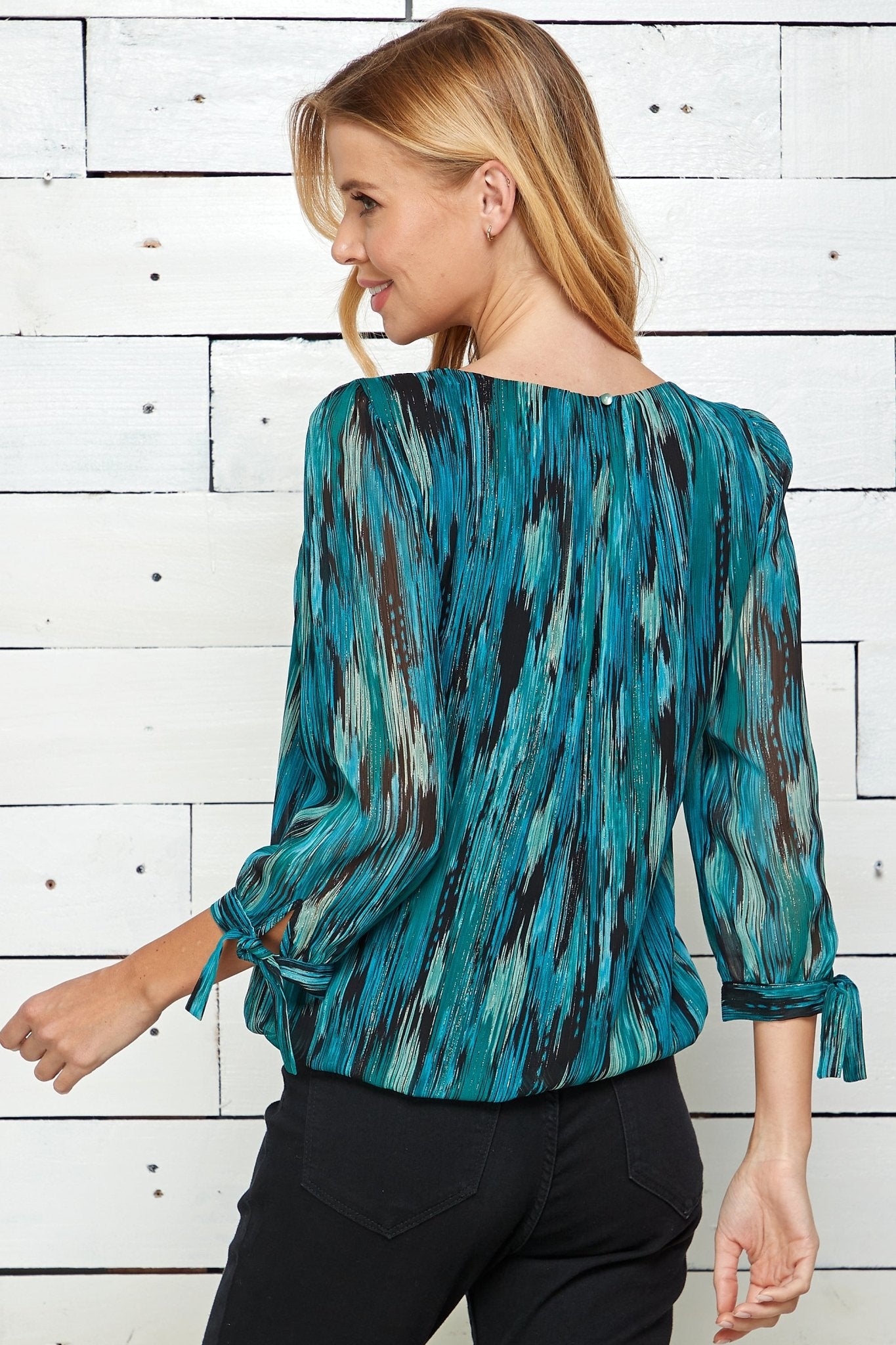 Jade 3/4 Sleeve Bubble Blouse