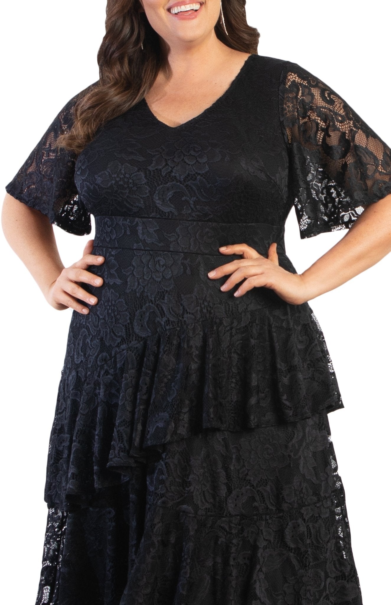 Lace Affair Cocktail Dress - Plus