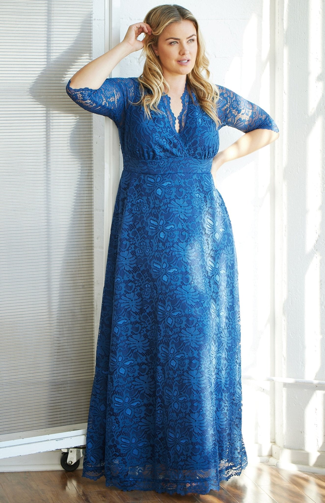 Maria Lace Evening Gown - Plus