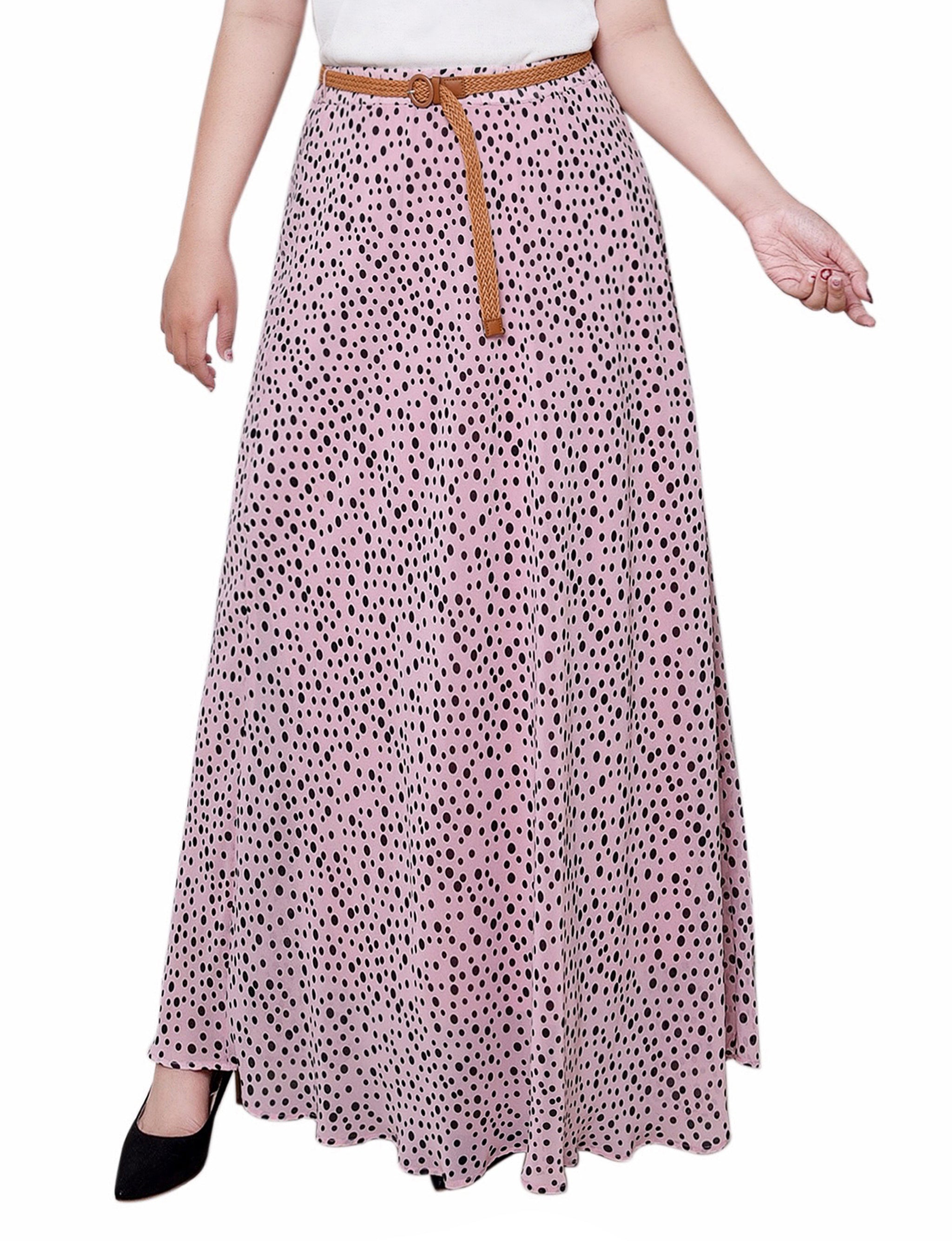 Mellow Rose Icemoon Chiffon Maxi Skirt - Plus