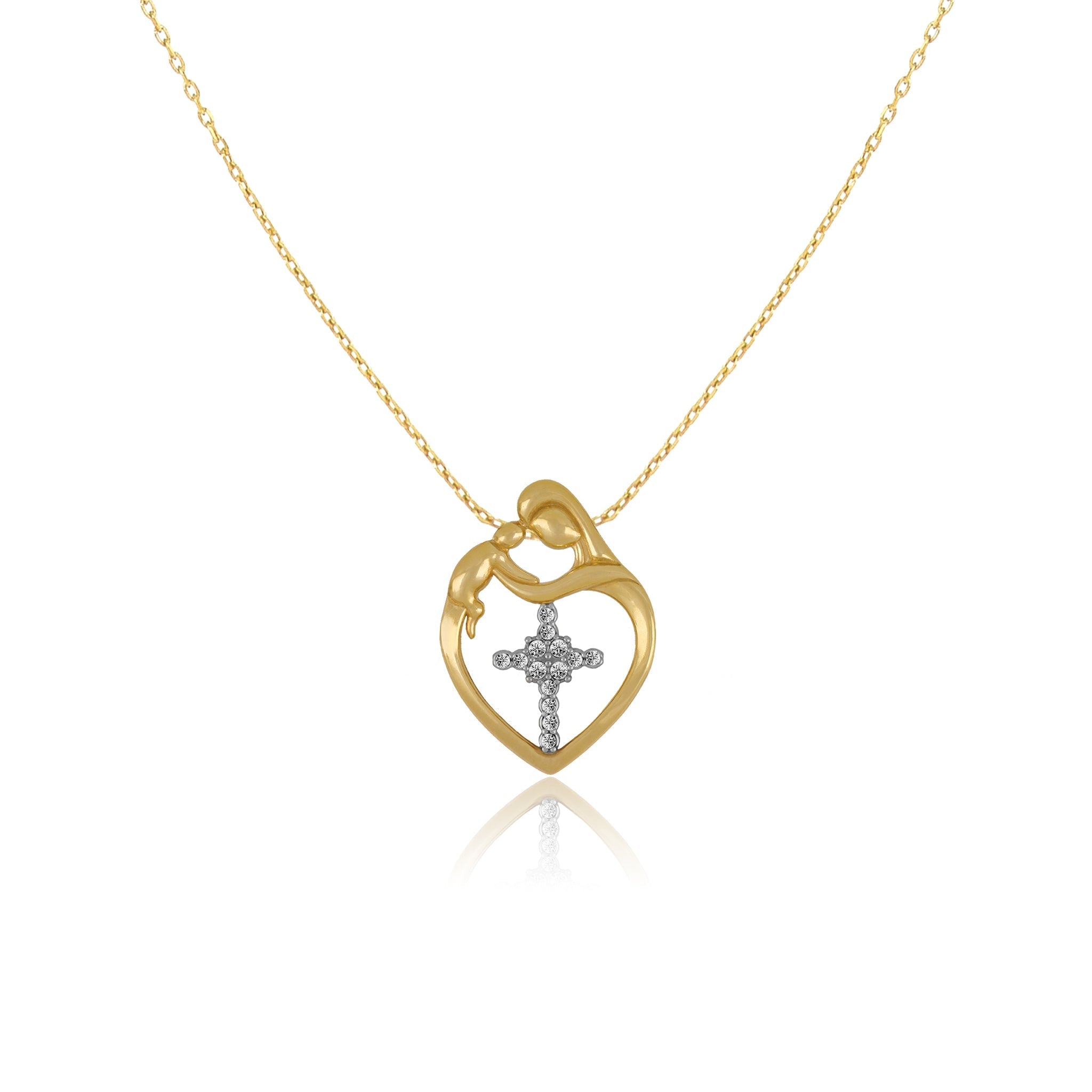 Mother & Child Eternal Love Crystal Pendant