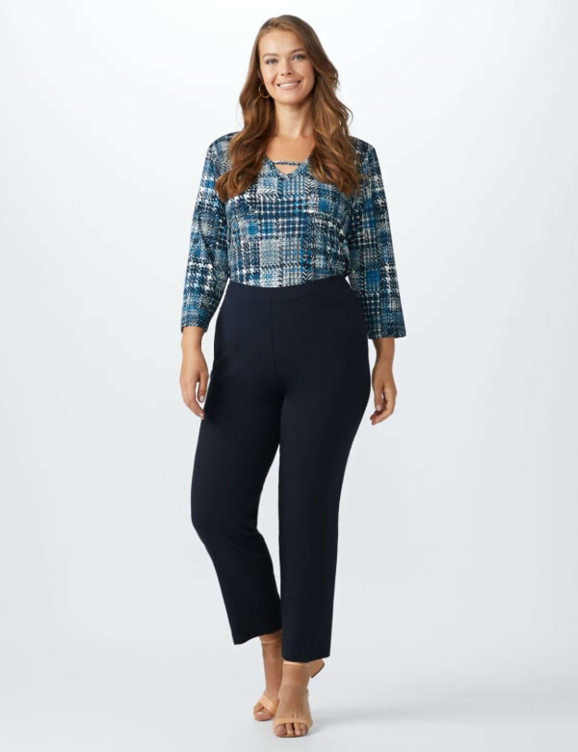 Pull On Tummy Control Pants With L Pockets - Average - Plus