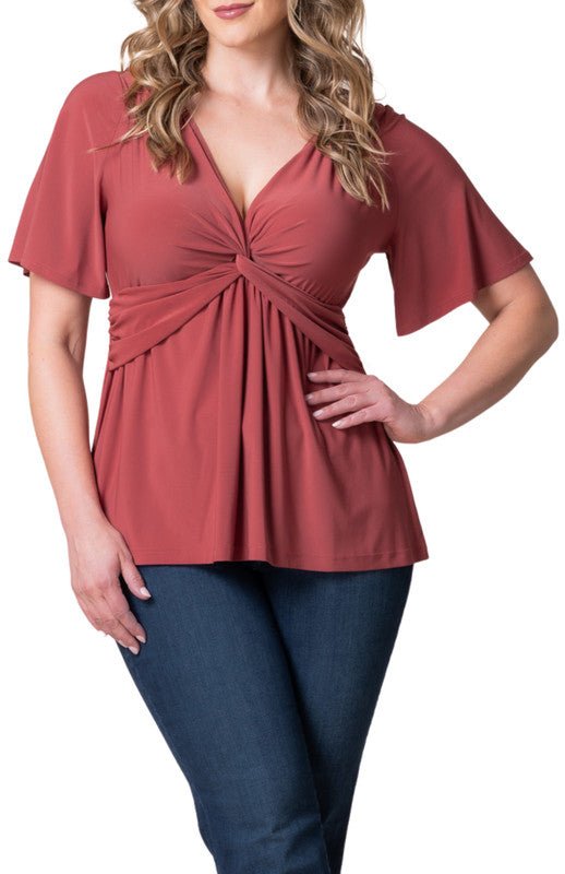Abby Twist Front Top - Plus