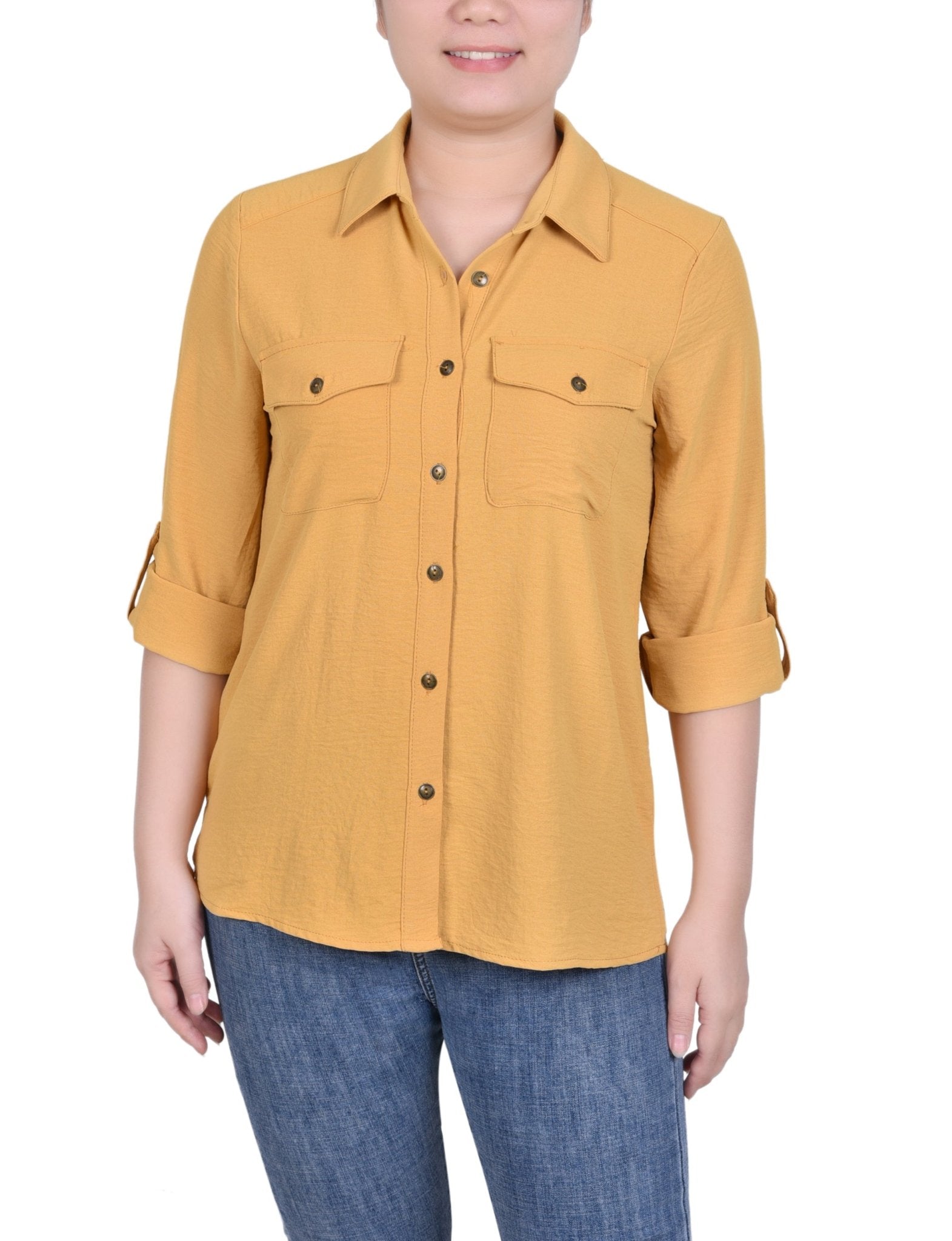 Roll Tab Blouse - Petite
