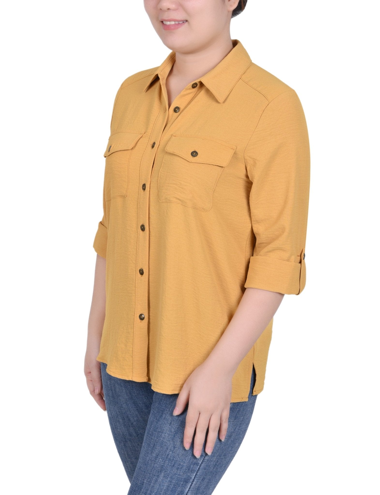 Roll Tab Blouse - Petite