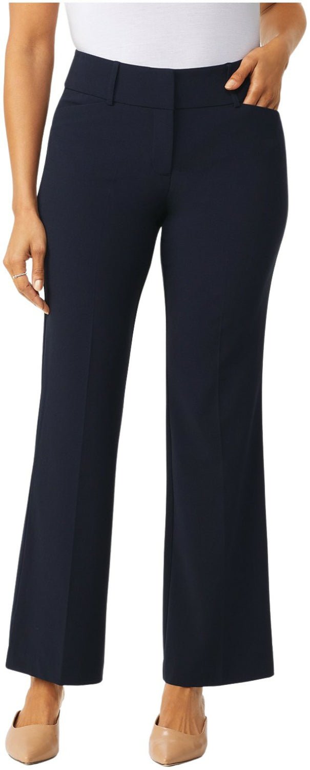 Roz & Ali Black Secret Agent Trouser With Cateye Pockets and Zipper - Average Length