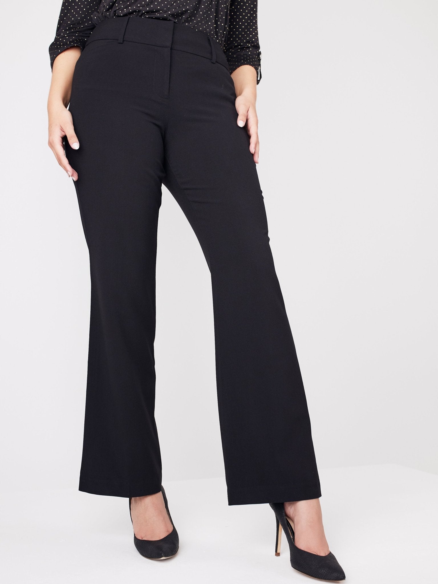Roz & Ali Secret Agent Trouser With Cateye Pockets And Zipper - Plus