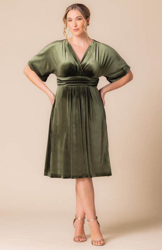 Angelic Velvet Midi Cocktail Dress - Plus