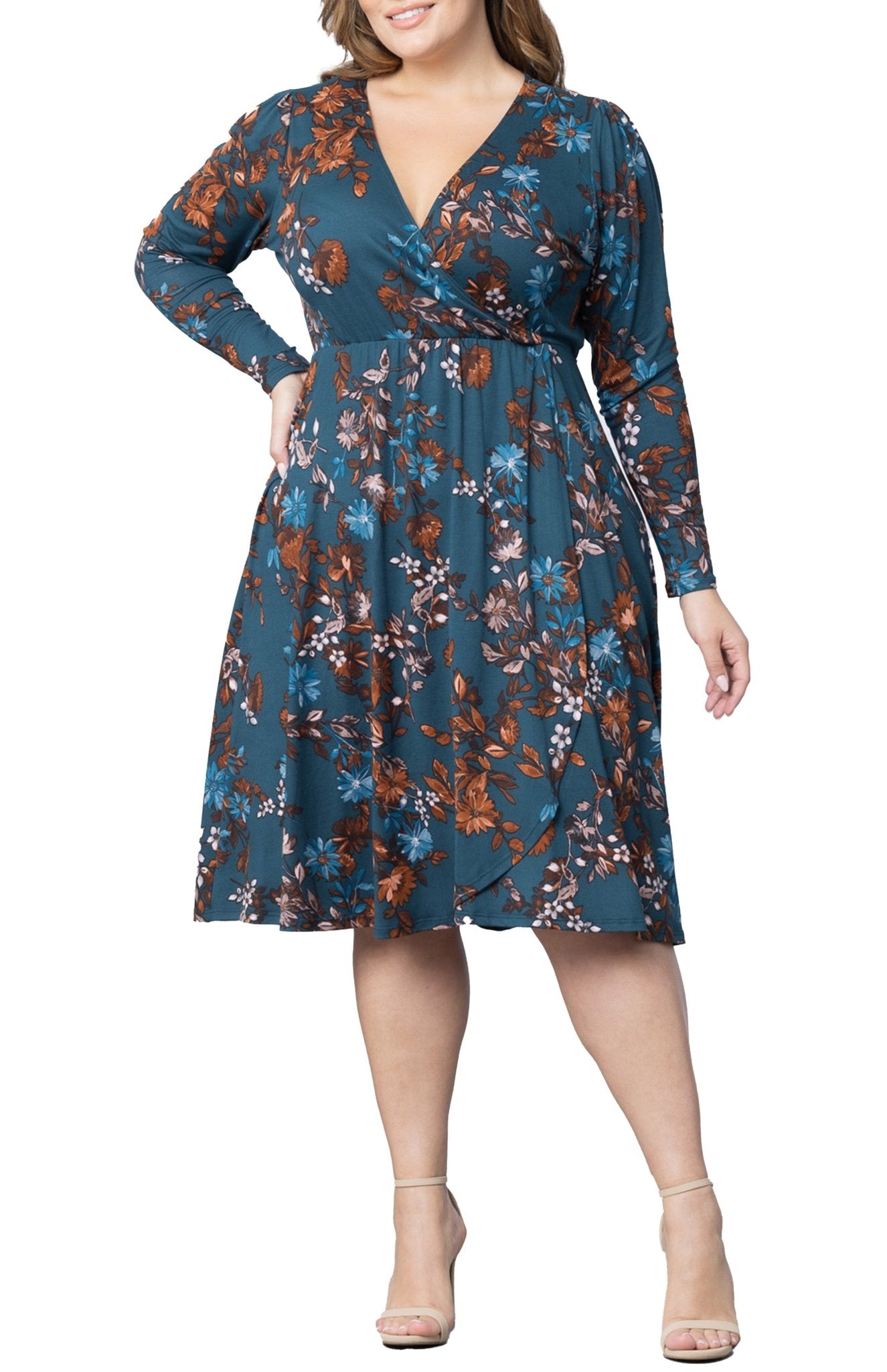 Aster Faux Wrap Dress - Plus
