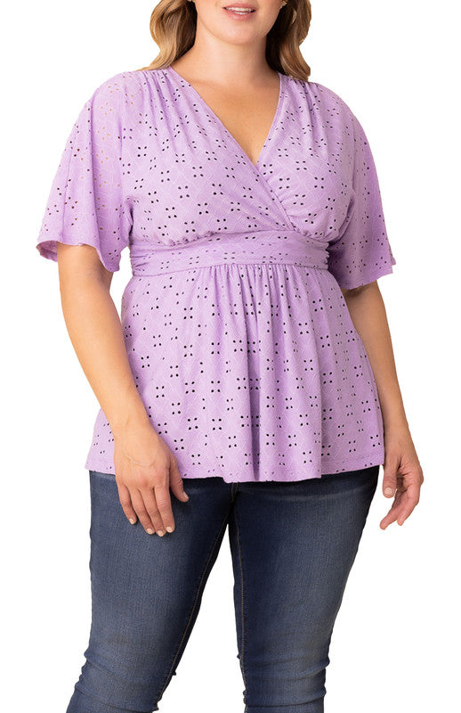 Sunny Day Eyelet Top - Plus