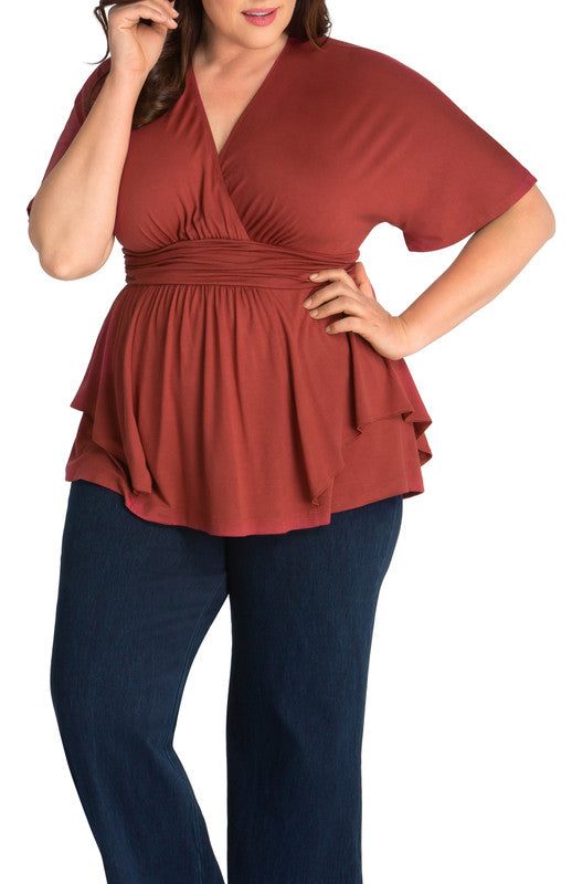 Terracotta Promenade Top - Plus