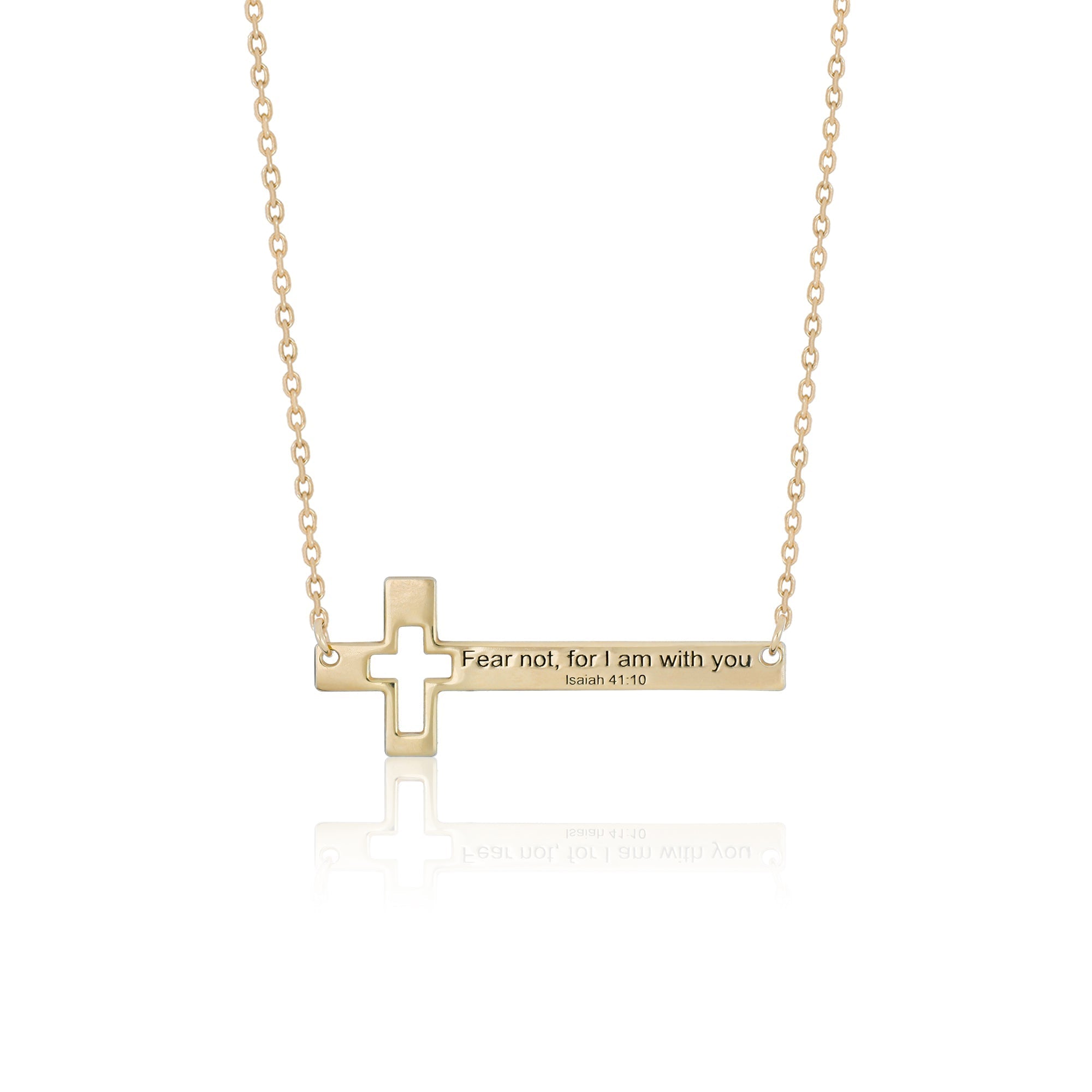 The Saphira Sideways Cross Necklace