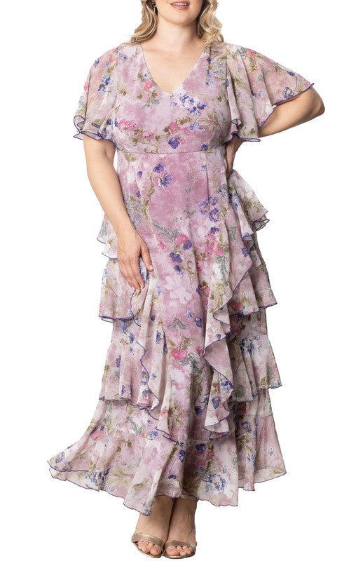 Tour de Flounce Chiffon Gown - Plus