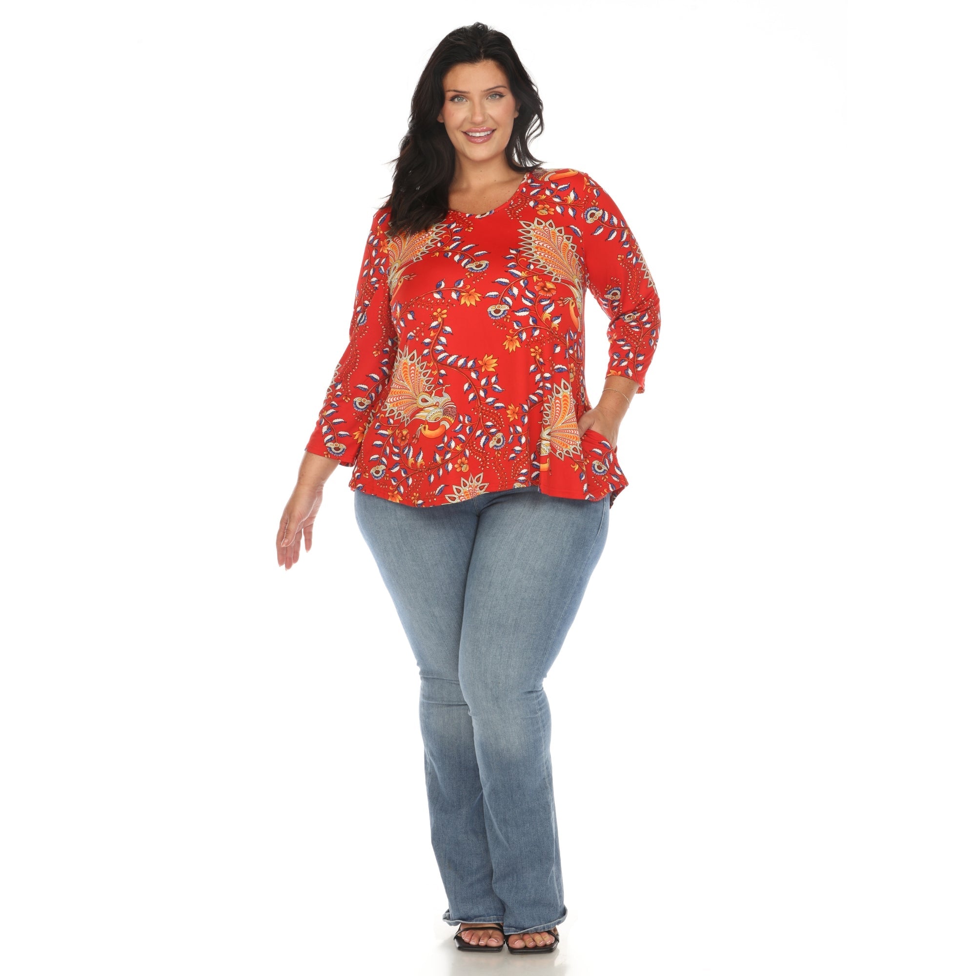 Vibrant Boho Swing Top - Plus
