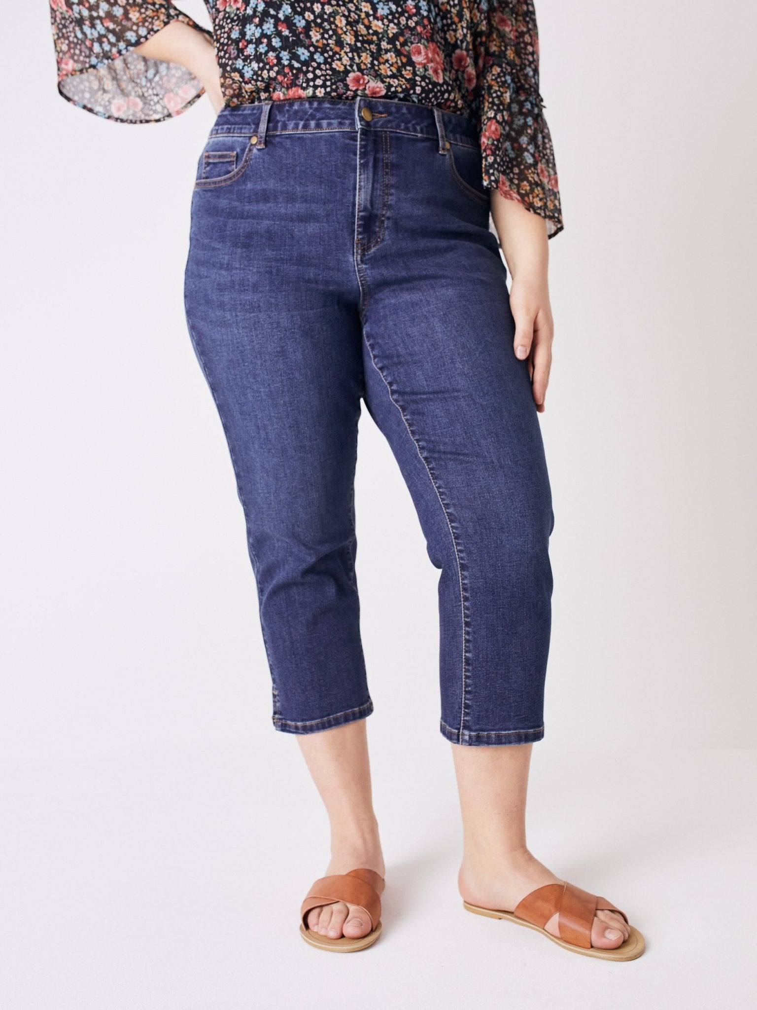 Westport Signature 5 Pocket Capri With Side Slit - Plus
